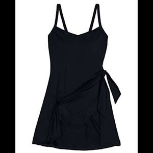 Land’s End Plus Size adjustable strap sweetheart swimsuit 1 piece black Various